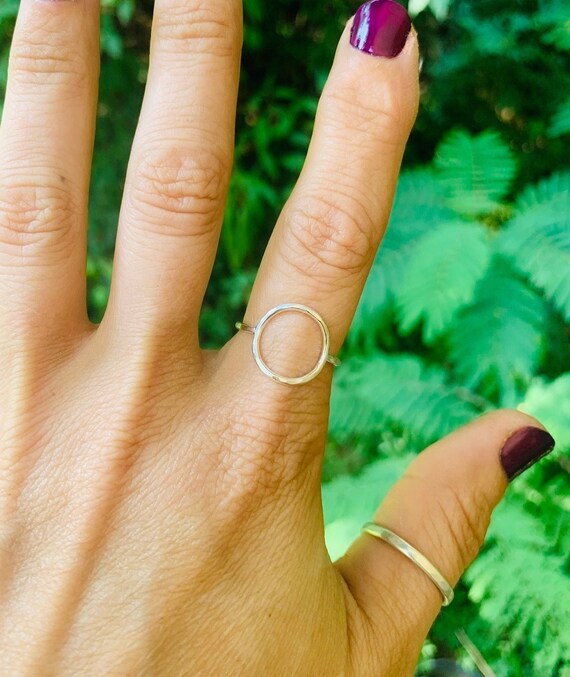 16g Hammered Karma Ring .925 Sterling Silver Custom Made to