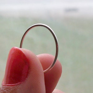 18g[1mm] Smooth Finished .925 Sterling Silver Stacking Ring /// custom made to order