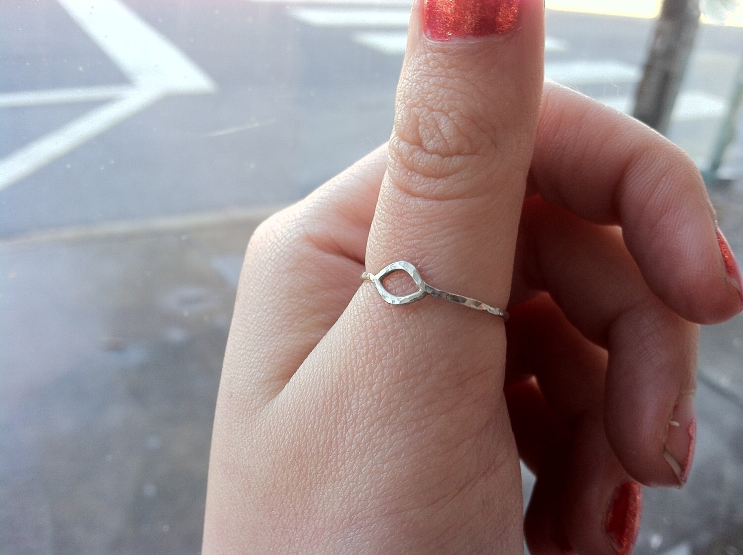 Unity, Evil Eye, Hamsa Hammered or Smooth Finished Stacking Ring - St…