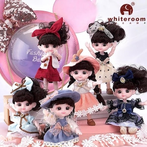 BJD-pop van 16 cm: 13 beweegbare gewrichten, 3D grote ogen, doe-het-zelf modespeelgoed (1/12)