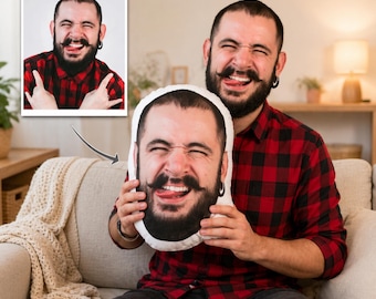 Custom Photo Pillow Personalized Pet Face Pillow Full Body Human Shape Pillow Unique Birthday Christmas Gift