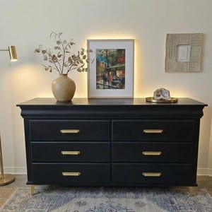 black malm dresser A Secondhand IKEA Got a Brand New Look for Under $100 Drawers dimensions IKEA MALM Black-brown 6 Drawer
