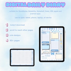 A5 Digital Diary for iPad and Other Devices | GoodNotes Daily Planner (PDF Download)