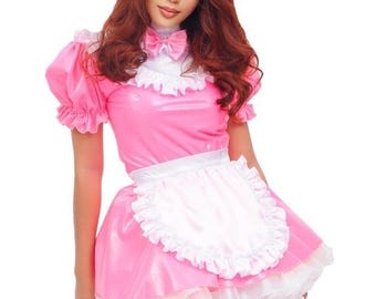 PVCメイド服コスプレドレス、カスタマイズ可能