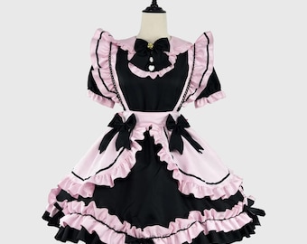 ゴシックロリータドレス、メイドパーティー衣装、コスプレ、カスタマイズ可能