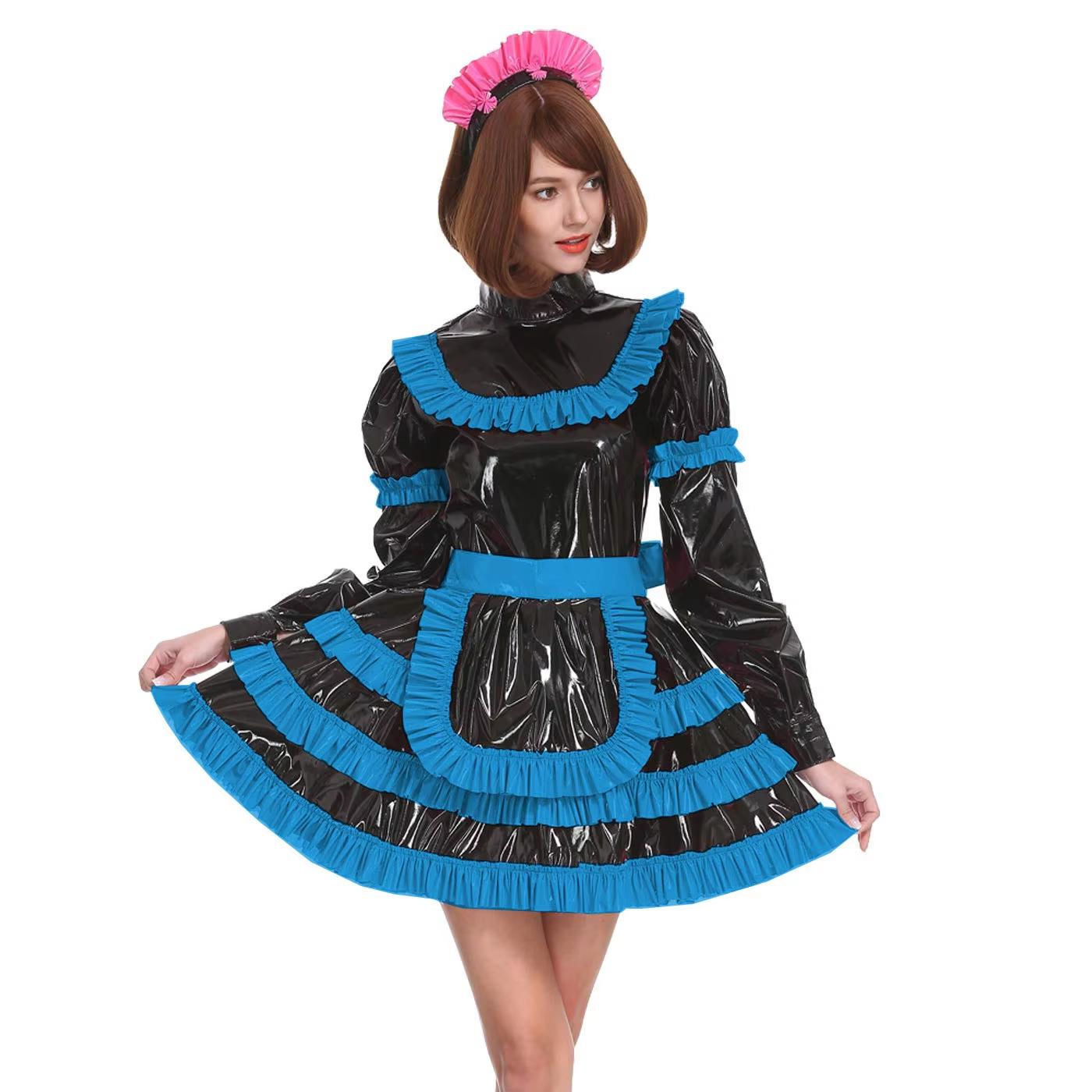 Lockable PVC Maid Outfit, Cosplay Dress, Customizable. - Etsy