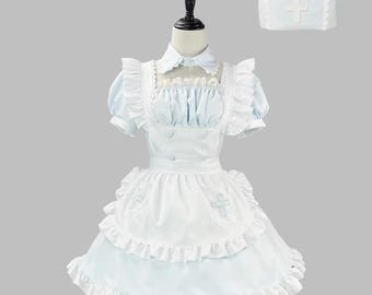 Pink Nurse Maid Outfit – Halloween Lolita Cosplay Costume (Customizable)