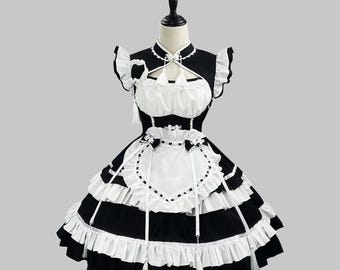 Lolita Maid Cosplay Costume – Anime-Style Dress – Festive/Party Outfit – Customizable