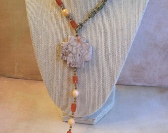 Necklace / Lariat - Cross My Heart