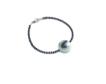 Black and White Button Bracelet