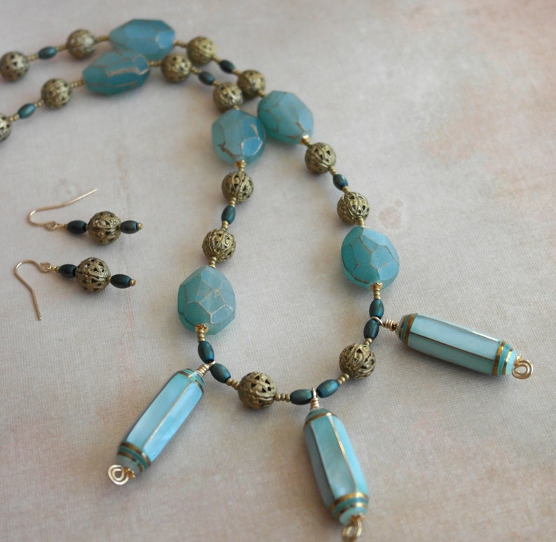 Necklace & Earrings Set Deco Dreams Etsy