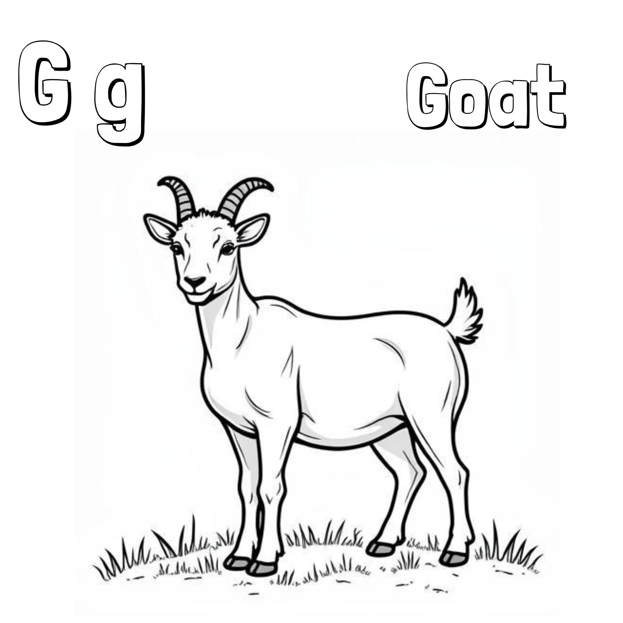 Goat Letters Eyfs Goat Alphabet Animal Colouring Page Printable | EYFS Printable ...