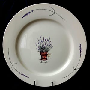 Vintage Jet ter Steege "Lavender" Serving Platter - Large 31.5cm Round Charger Plate - French Provence Style Country Kitchen Decor - 1990s