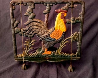 Supporto per libri di cucina vintage in ghisa con griglia | Porta libri da cucina rustico dipinto a mano | Espositore per ricette da tavolo in stile rustico da fattoria