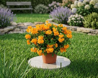 Orange Crossandra Flowering Plant 22–26" Live Houseplant ( No ship CA, HI, PR)