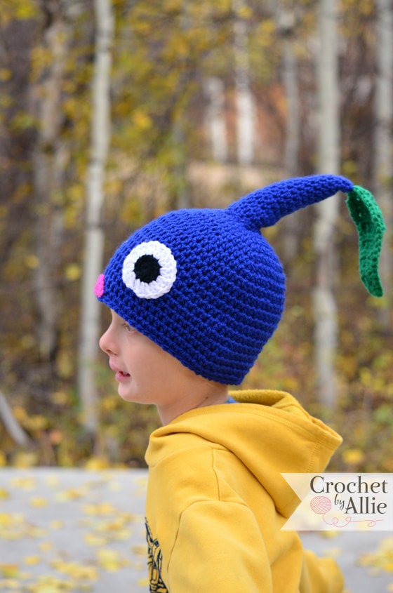 ブルーピクミン帽子、2T - 大人用、かぎ針編み、Allie - Etsy 日本 ブルーピクミン帽子、2T - 大人用、かぎ針編み、Allie - Etsy 日本