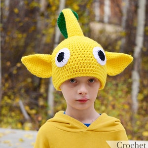 Yellow Pikmin Hat, 2T - Adult, Crochet By Allie