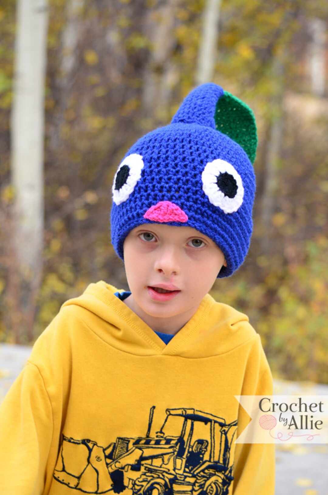 青いピクミン帽子、2T - 大人用、かぎ針編み（Allie製） - Etsy 日本