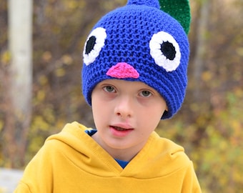Blue Pikmin Hat, 2T - Adult, Crochet By Allie
