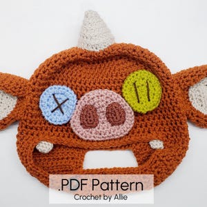 PATRÓN DE GANCHILLO - Máscara de Bokoblin, BOTW, Zelda, Link, Crochet by Allie, Breath of the wild