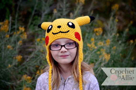 Pikachu Hat Pokemon Crochet by Allie 