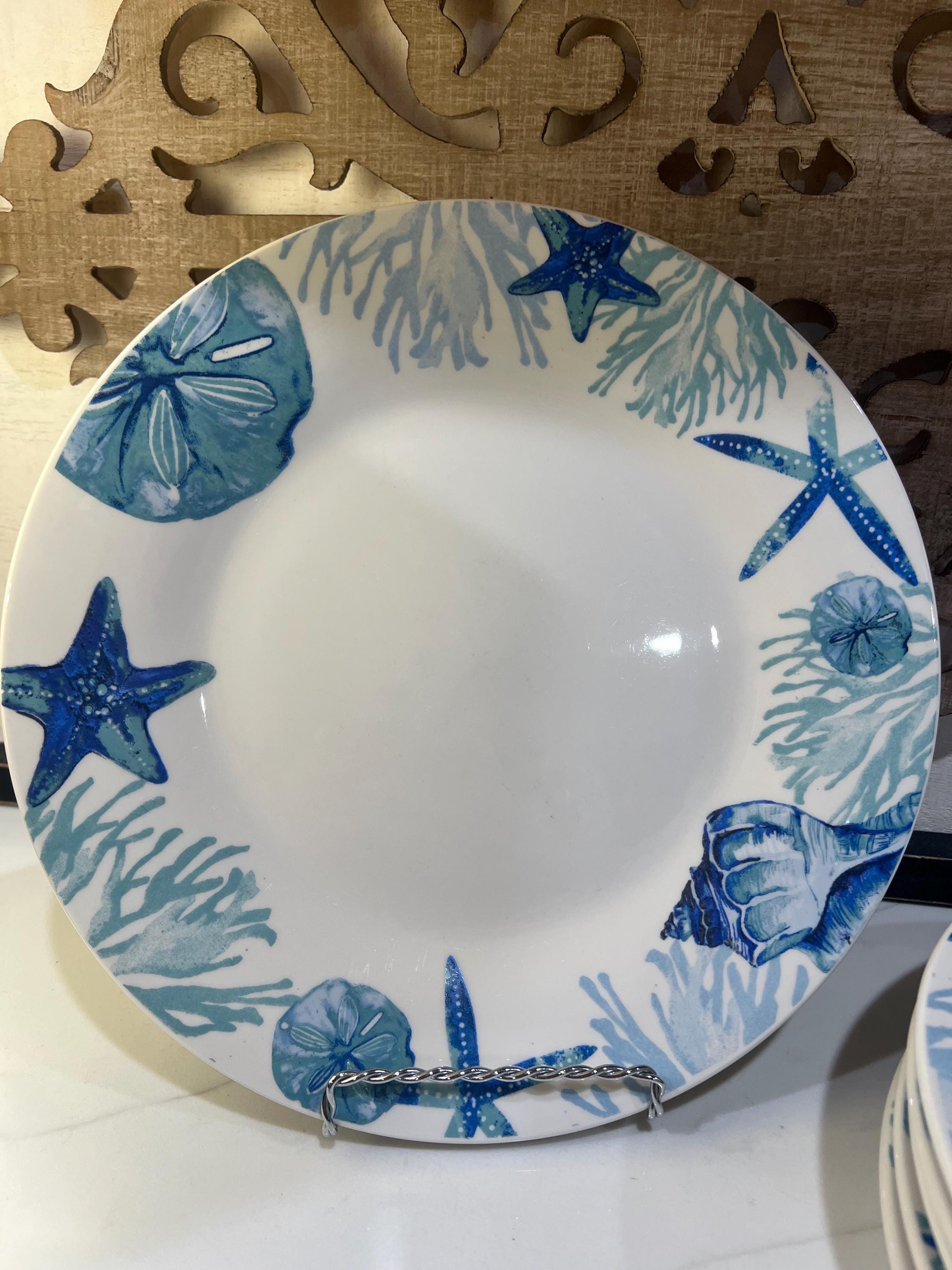 Blue and White Nautical Plates - Etsy