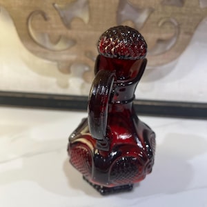 Frasco de vinagrera de vidrio rojo rubí Avon 1876 Cape Cod
