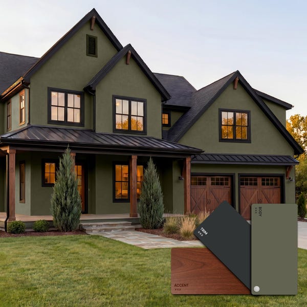 Elegant Green Exterior Color Palette (Benjamin Moore) | 2026 Color Trend