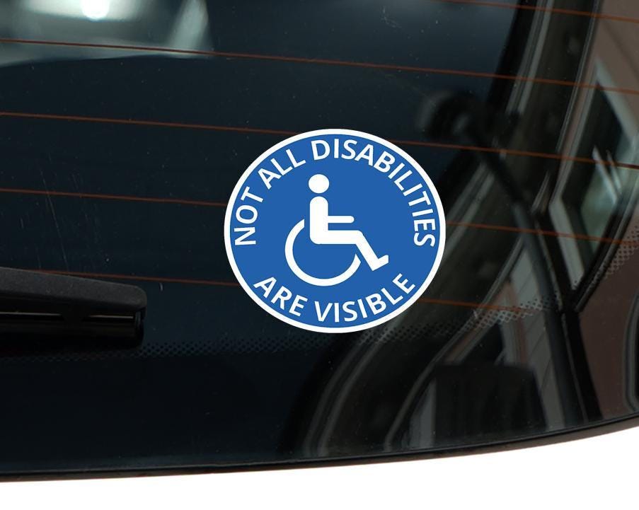 Adesivo per disabili, non tutte le disabilità sono visibili, adesivo per paraurti per disabili