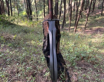 Hand Forged Viking Style Sword 20 Inch Custom Engraved Gift Handmade Steel Blade Personalized Gift for Him