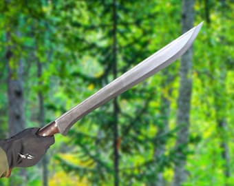 Custom Kukri Machete | Carbon Steel Blade, Rosewood Handle | Outdoor Camping Tool