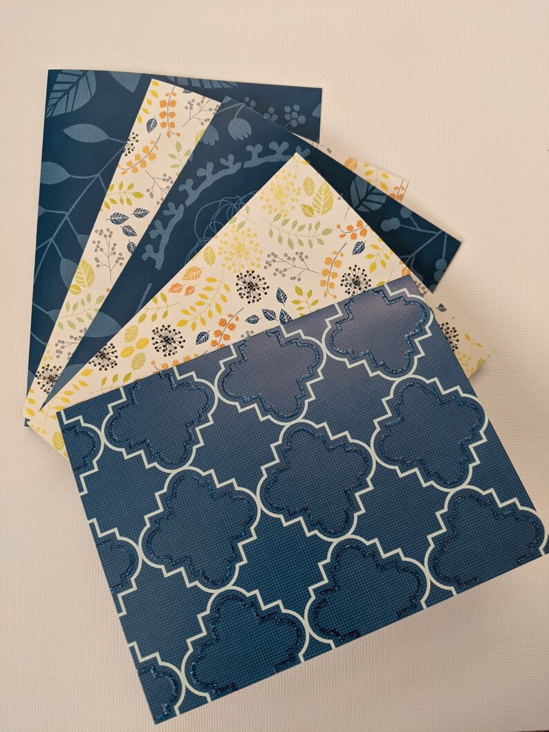 Blue Spring Note cards Set of 5