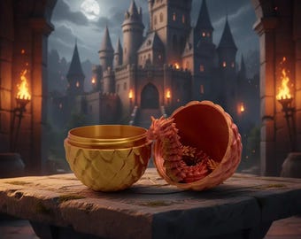 Dragon Egg with Articulated Dragon