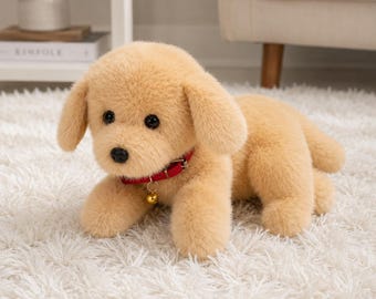 Cute Plush Puppy Toy, Kawaii Stuffed Dog Plush, Soft Fluffy Puppy Doll, Teddy Dog Plushie, Gift for Kids, Nursery Decor, Cute Animal Toy