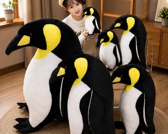 Giant Penguin Plush Toy, Emperor Penguin Stuffed Animal, Large Penguin Pillow, Soft Penguin Plushie, Cute Penguin Decor, Kids Gift