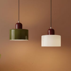 Lampada a sospensione nordica in vetro – Lampada da soffitto moderna e colorata per soggiorno, camera da letto, isola cucina
