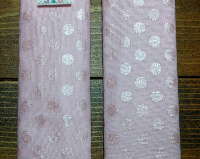 Reversible TODDLER Car Seat Strap Covers Pink Metallic Polka Etsy