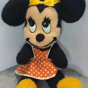 Vintage 1960s Walt Disney Minnie Mouse Plush Dolls (2) Twins image 2