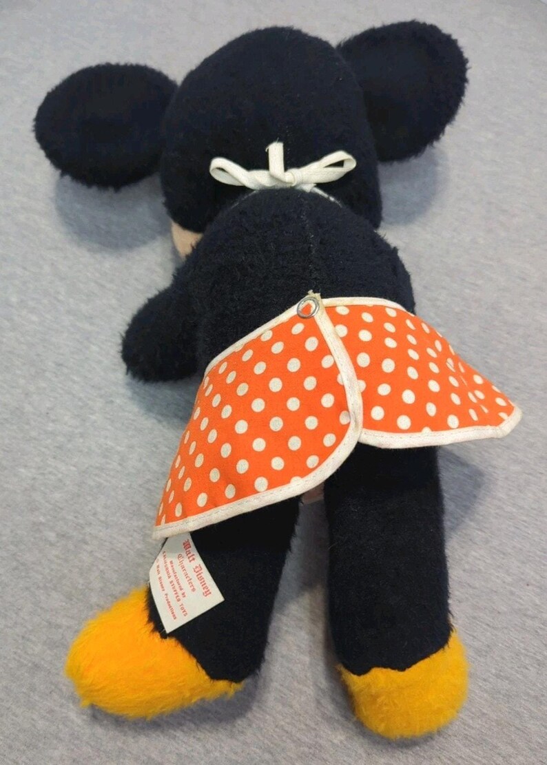 Vintage 1960s Walt Disney Minnie Mouse Plush Dolls (2) Twins image 6
