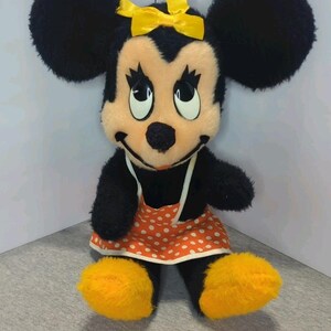 Vintage 1960s Walt Disney Minnie Mouse Plush Dolls (2) Twins image 5