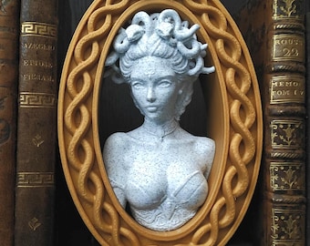 Medusa Book Nook Sculpture, Book Nook Shelf Insert~ Greek Mythology Decor For Book Lovers Gift ~ Gothic Bookshelf ~ Fantasy decor ~ D&D Gift