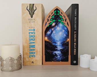Lantern Forest LED Light, Book Nook Shelf Insert, Fantasy Bookshelf Decor for Book Lovers Gift, Romantasy Reading Nook, Enchanted Woo