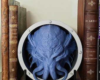 Cthulhu Bookend Lovecraft Sculpture, Book Nook Shelf Insert, Gothic Decor for Book Lovers Gift, Horror Reading Nook, Cosmic Horror, D&D art