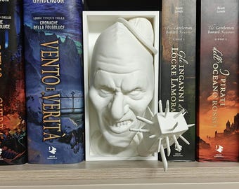 Terrifier Art the Clown Book Nook | Horror Bust Bookshelf Insert | 3D Printed Killer Clown | Halloween Gift | Gothic Shelf Decor Horror TV