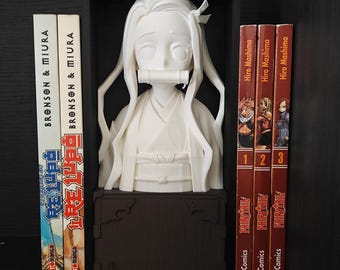 Nezuko Book Nook | Demon Slayer Anime Figure | Kimetsu no Yaiba Shelf Decor | Anime Room Decor | Manga Gift | Otaku Decor | Manga Figures