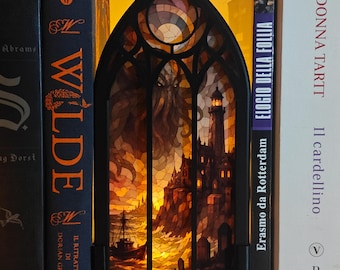 Cthulhu Window Light ~ Book Nook LED Light ~ Darke Academia Decor ~ Decorated Bookshelf Decorating ~ Gothic Home Decore ~ Reading Nook Decor