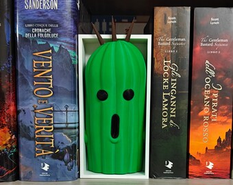 Cactuar Book Nook | Final Fantasy Bookshelf Decor | 3D Printed Gaming Shelf Insert | FF Gift | Gamer Home Decor | Gamer gift | Saboteur