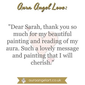 Custom Aura Angel Art one to one, art work, mixed media, aura reading, posted internationally, unique, custom art, artist, spiritual image 6