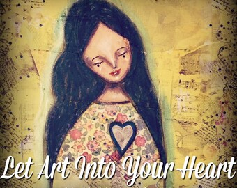 Let Art Into Your Heart ECourse - 5 Weeks - Inspiration - Mixed Media - Art - Learning - Online - Art Tuition - Art Course - Relaxing