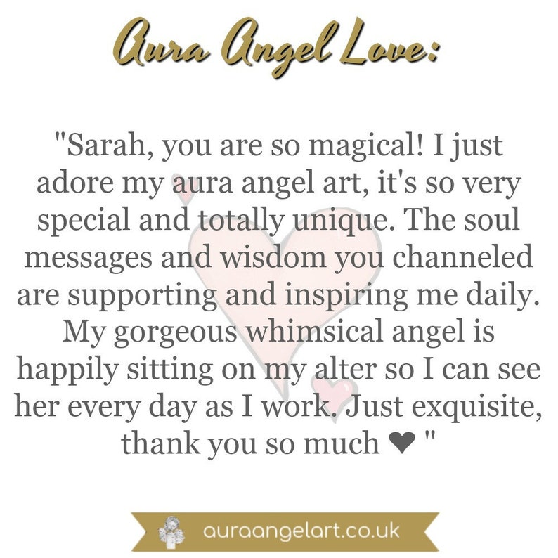 Custom Aura Angel Art one to one, art work, mixed media, aura reading, posted internationally, unique, custom art, artist, spiritual image 8